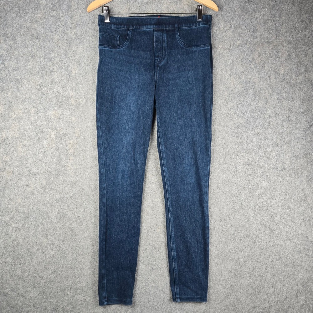 Spanx Jean Leggings Womens M Blue Denim Pull On Slim Shaping Jeggings Pants